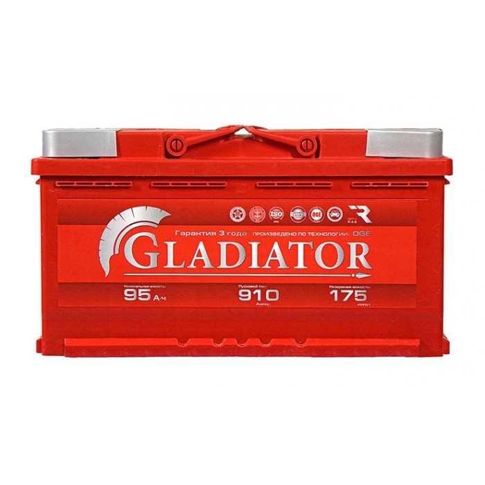 Аккумулятор Gladiator Energy 95R обр. пол. 920A 353х175х190