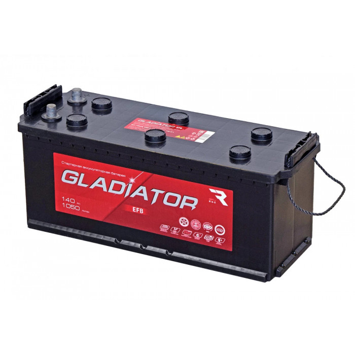 Аккумулятор GLADIATOR EFB 140 евро обр. пол. 1050A 513x190x200