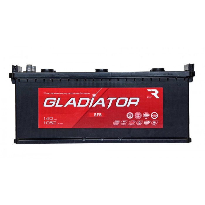 Аккумулятор GLADIATOR EFB 140 рус прям. пол. 1050A 513x190x200