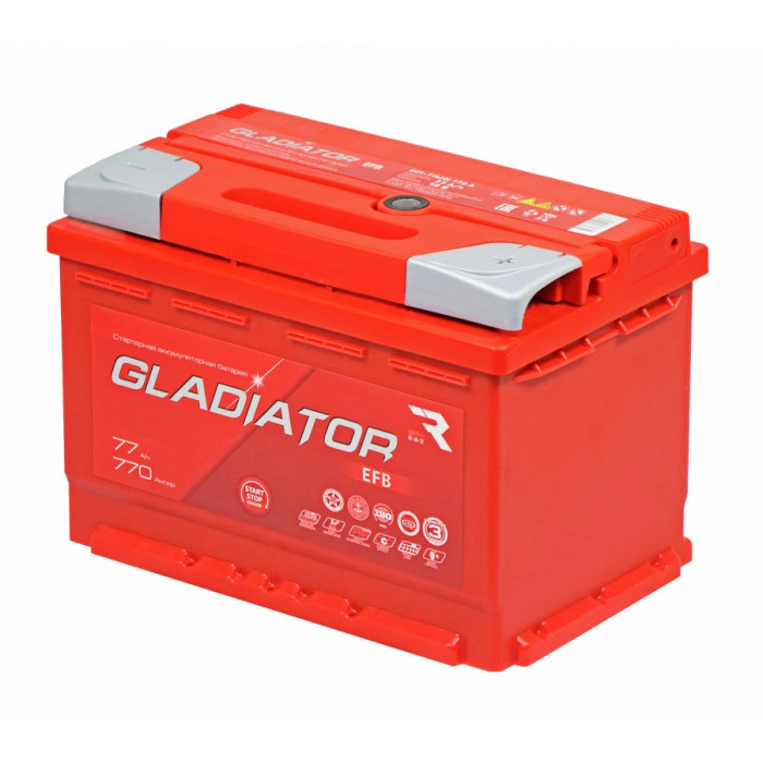 Аккумулятор GLADIATOR EFB 80R обр. пол. 315х175х190