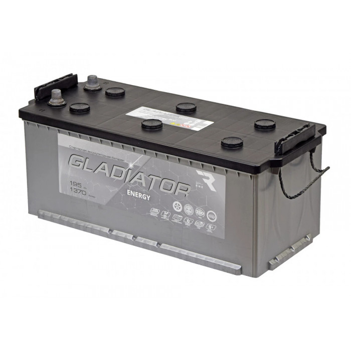 Аккумулятор Gladiator Energy 195 рус прям. пол. 1370A 513x220x200