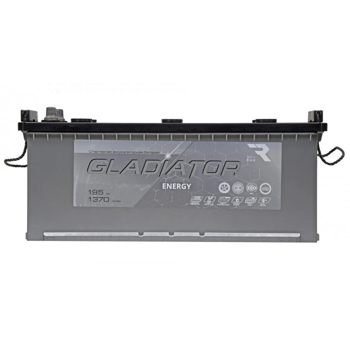 Аккумулятор Gladiator Energy 195 евро обр. пол. 1370A 513x220x200