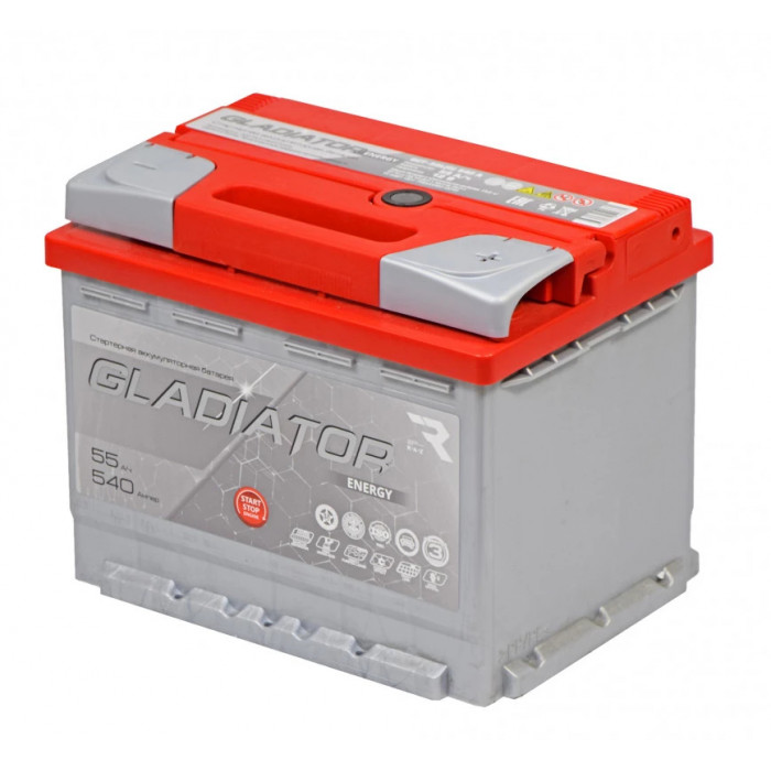 Аккумулятор Gladiator Energy 55R обр. пол. 590A 242х175х190