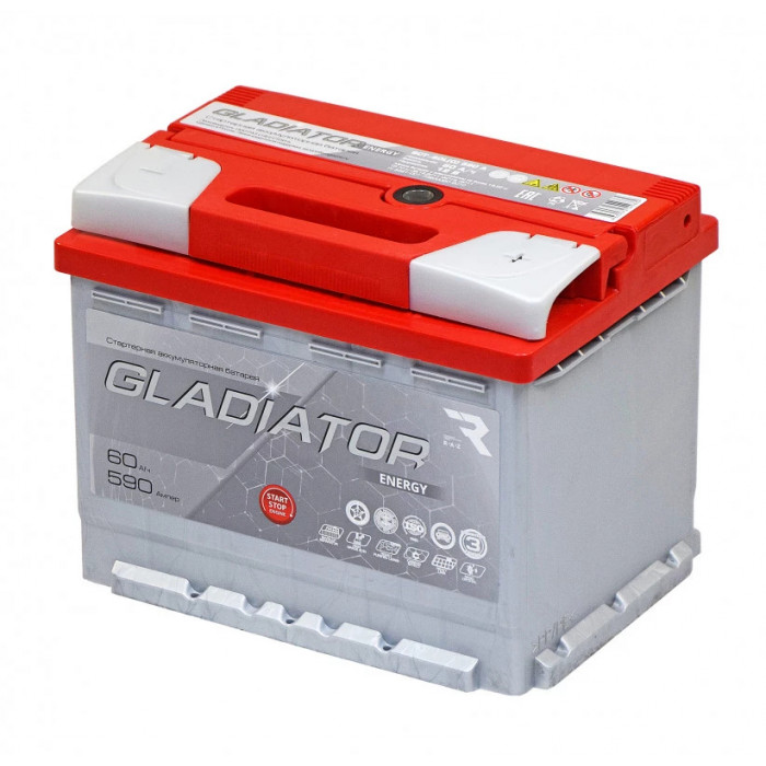 Аккумулятор Gladiator Energy 60L прям. пол. 590A 242х175х190