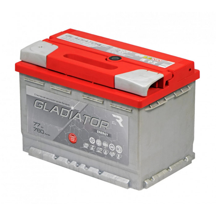 Аккумулятор Gladiator Energy 77L прям. пол. 760A 278х175х190