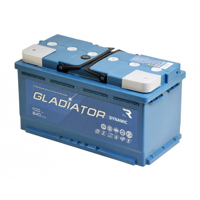 Аккумулятор Gladiator Dynamic 100L прям. пол. 840А 353х175х190