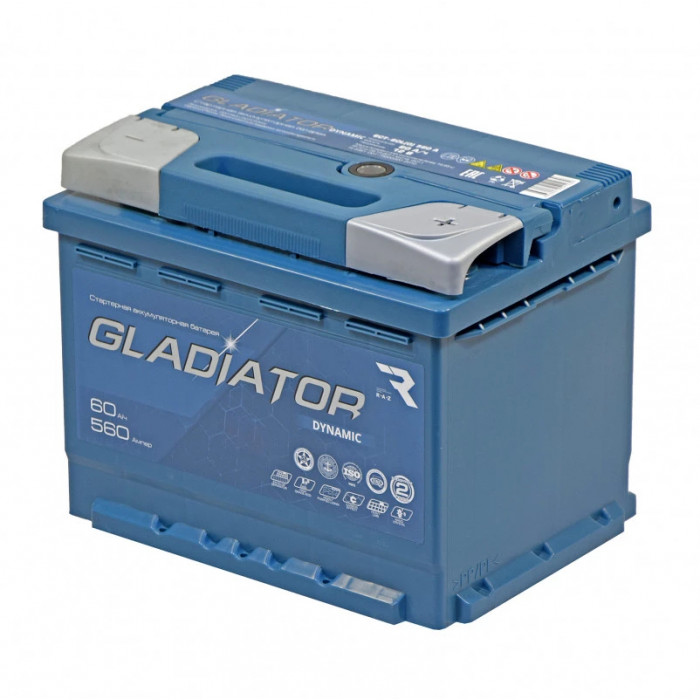 Аккумулятор Gladiator Dynamic 65R обр. пол. 560А 242х175х190