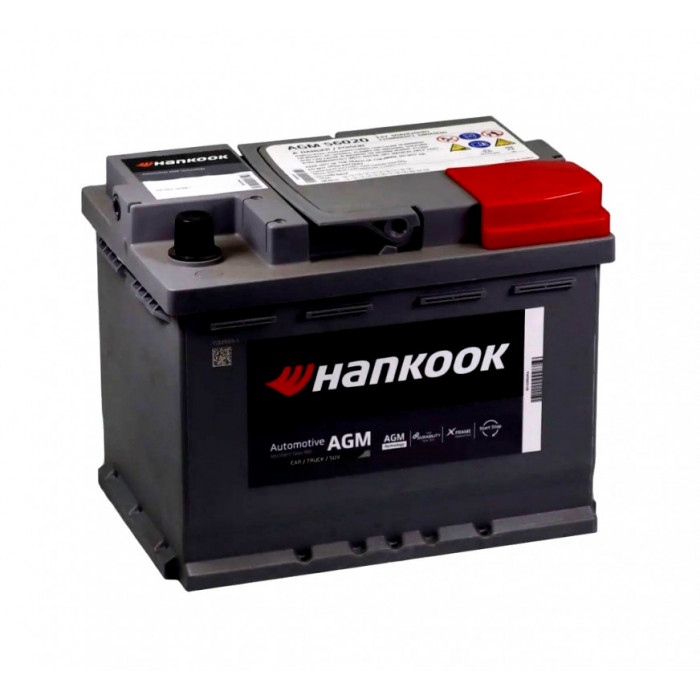 Аккумулятор HANKOOK AGM L2 60R обр. пол. 680А 242x175x190