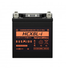 Аккумулятор Мото AGM BUSHIDO HCX8L-i 9,5Ач 140A обр. пол. 113x70x130 (YTX7L-BS)