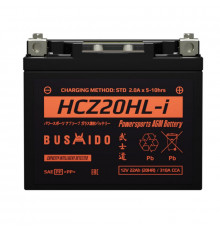Аккумулятор Мото AGM BUSHIDO HCZ20HL-i 22Ач 310A обр. пол. 177x88x155 (YTX20HL-BS)