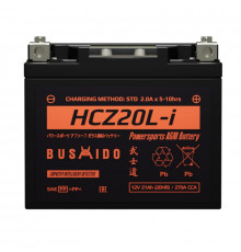 Аккумулятор Мото AGM BUSHIDO HCZ20L-i 21Ач 270A обр. пол. 177x88x155 (YTX20L-BS)