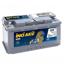 Аккумулятор INCI AKU AGM 105R обр. пол. 850A 393x175x190