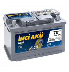 Аккумулятор INCI AKU AGM 70R обр пол. 760A 276x175x190