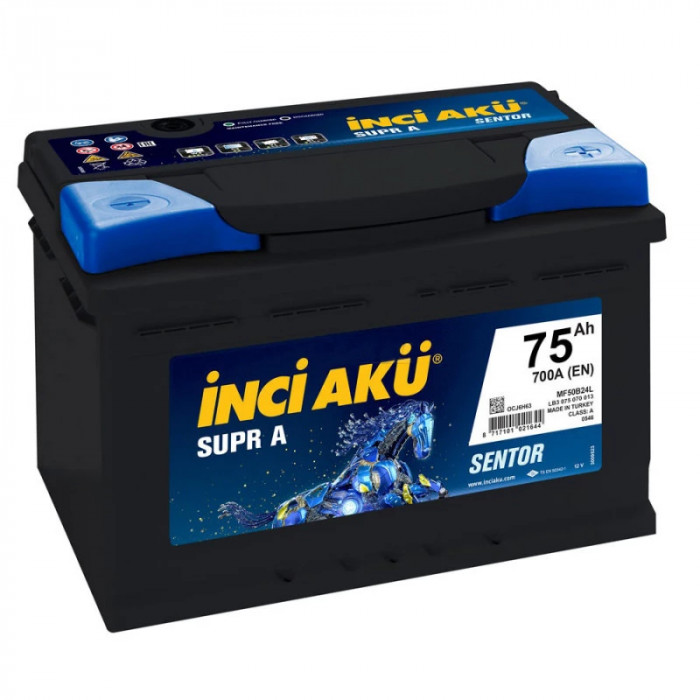 Аккумулятор INCI AKU Supr A 75R обр. пол. низкий 700A 276x175x175