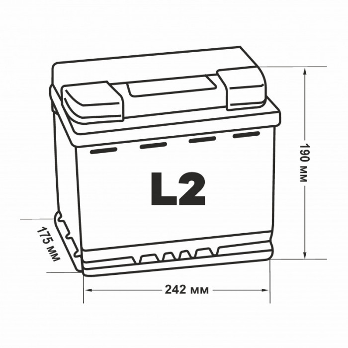 Аккумулятор AlphaLine STANDART 62R обр. пол. 680А 242x175x190 (56219)
