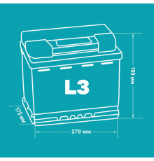 Аккумулятор RUNNER AGM L3 RK720 70L прям. пол. 760A 278x175x190