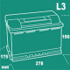 Аккумулятор CENE Euro 74R обр. пол. 680А 278x175x190