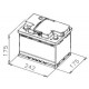 Аккумулятор BUSHIDO SJ 54R обр. пол. низкий 500A 207x175x175