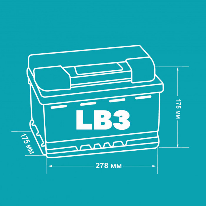 Аккумулятор TAB EFB STOP & GO LB3 65R обр. пол. низкий 650А 278x175x175 (212065)