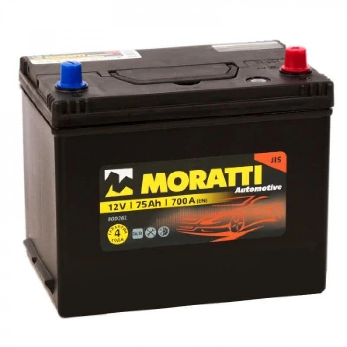 Аккумулятор MORATTI PREMIUM JIS 75R обр. пол. 700A 261x173x220