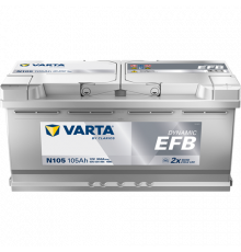 Аккумулятор Varta EFB N105 105 Ач обр. пол. 950A 394x175x190