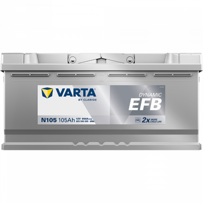 Аккумулятор Varta EFB N105 105 Ач обр. пол. 950A 394x175x190