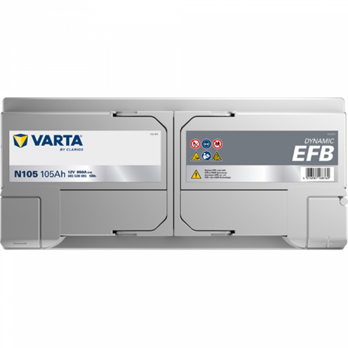 Аккумулятор Varta EFB N105 105 Ач обр. пол. 950A 394x175x190