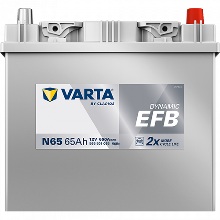 Аккумулятор Varta EFB N65 65 Ач обр. пол. 650A 232x173x225