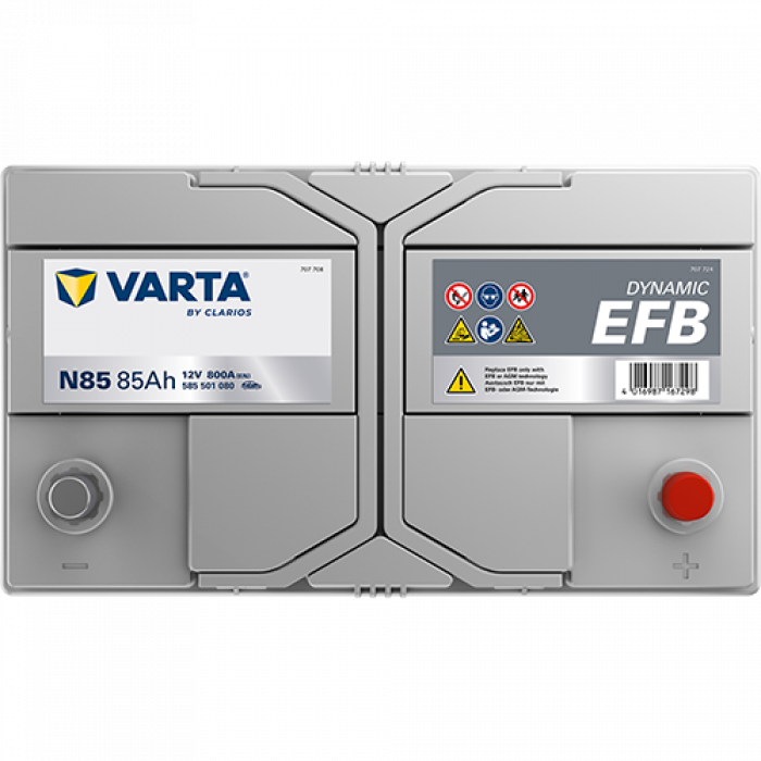 Аккумулятор Varta EFB N85 85 Ач обр. пол. 800A 306x173x225