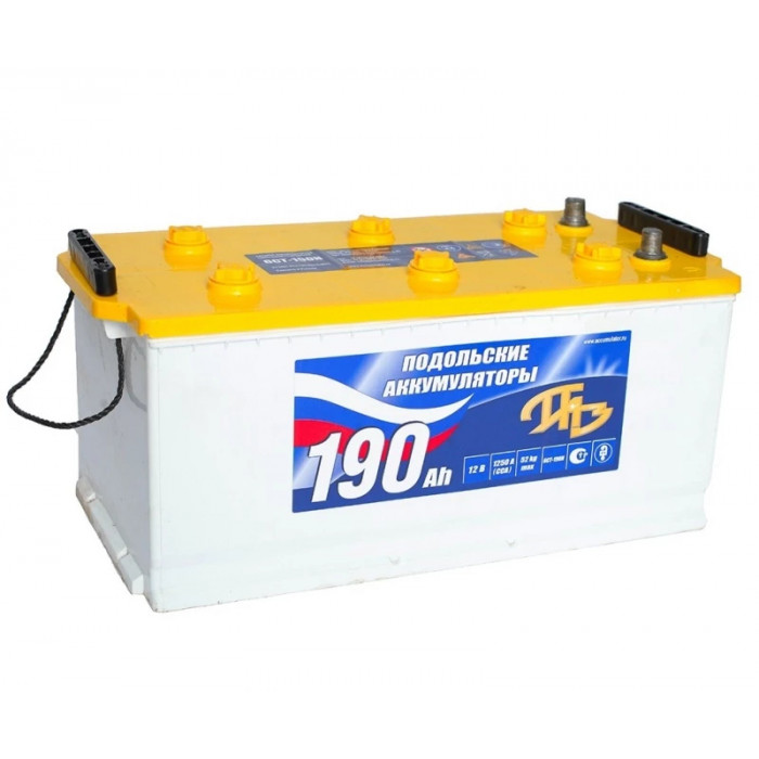 Аккумулятор ПАЗ 190 евро обр. пол. 1200A 513x220x200