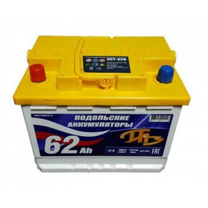 Аккумулятор ПАЗ 62L прям. пол. 480A 242х175х190