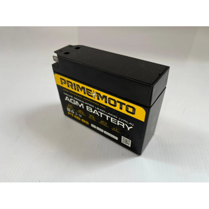 Аккумулятор для мототехники PRIME MOTO AGM 12025 2,5Ач обр. пол. 50A 114x39x87 (YT4B-BS, PT4B-BS)