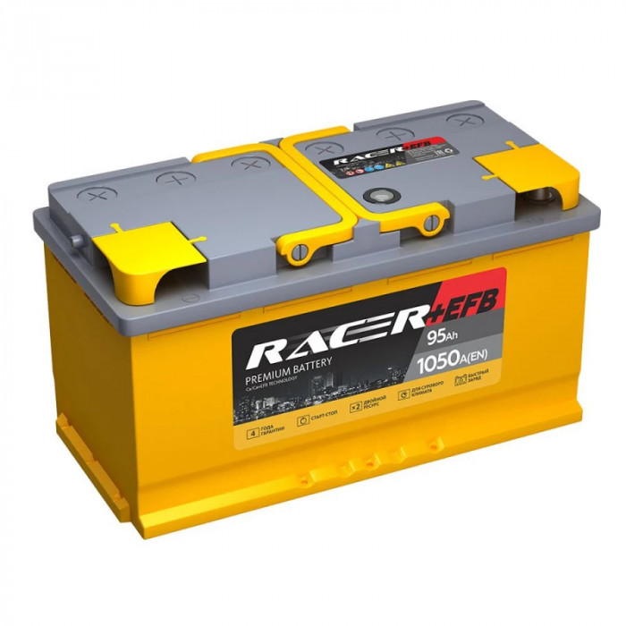 Аккумулятор RACER EFB (АКОМ) 95R обр. пол. 1050A 353x175x190