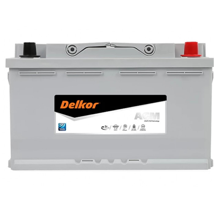 Аккумулятор DELKOR AGM 80R обр. пол. 800А 315x175x190