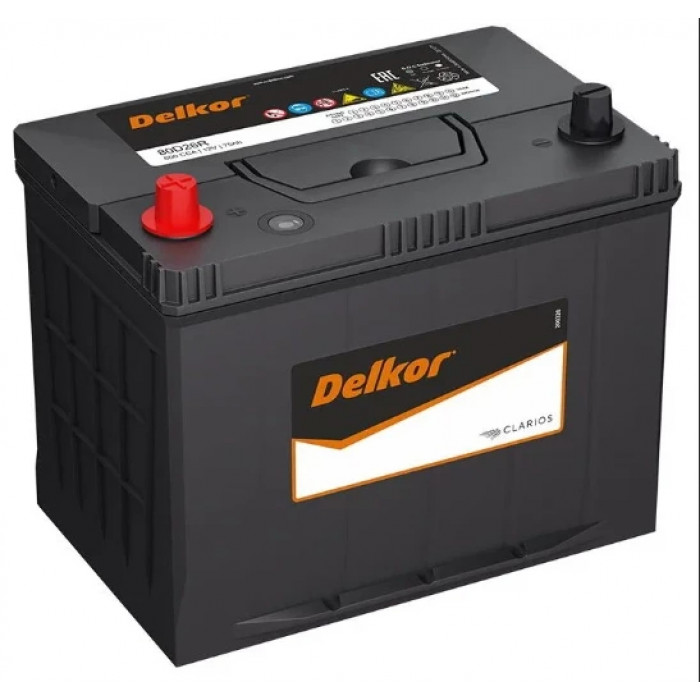 Аккумулятор DELKOR 75D23R 65L прям. пол. 570A 232x172x220
