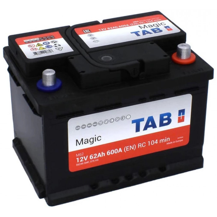 Аккумулятор TAB Magic 62R низкий обр. пол. 600А 242x175x175