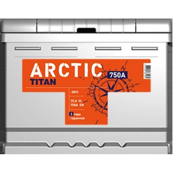 Аккумулятор TITAN ARCTIC 75R обр. пол. 750A 278x175x190