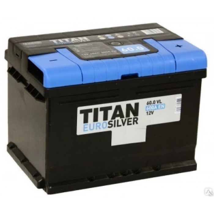 Аккумулятор TITAN EUROSILVER 60R низкий обр. пол. 600A 242x175x175