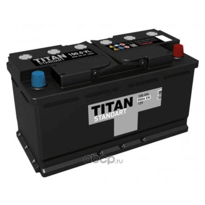 Аккумулятор TITAN STANDART 100R обр. пол. 820A 353x175x190