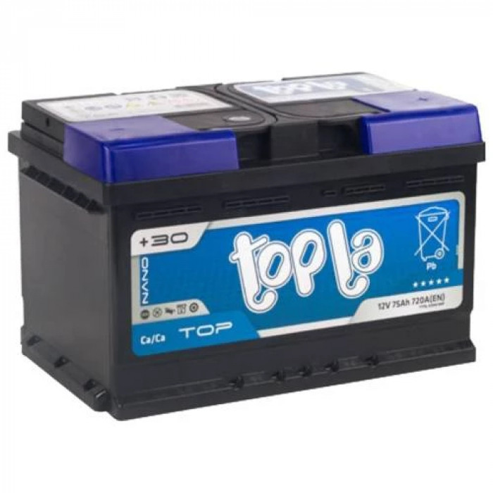 Аккумулятор Topla Top 75R обр. пол. 720А низкий 278x175x175