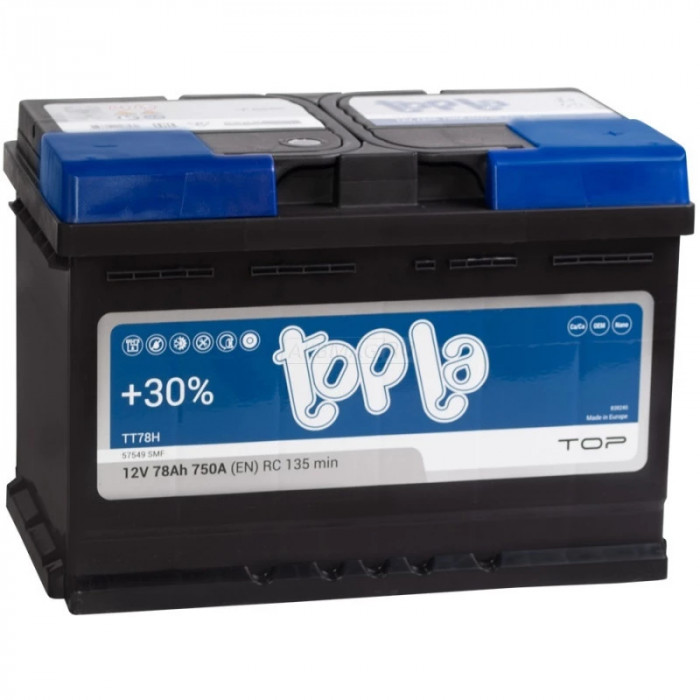 Аккумулятор Topla Top 78R обр. пол. 750А 278x175x190
