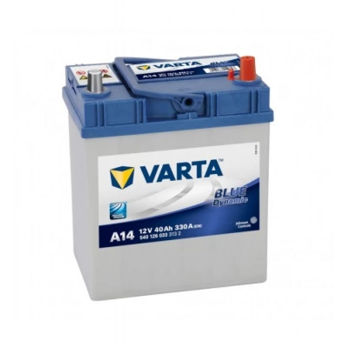 Аккумулятор VARTA Blue Asia A14 40R обр. пол. тонк. кл. 330A 187x127x220