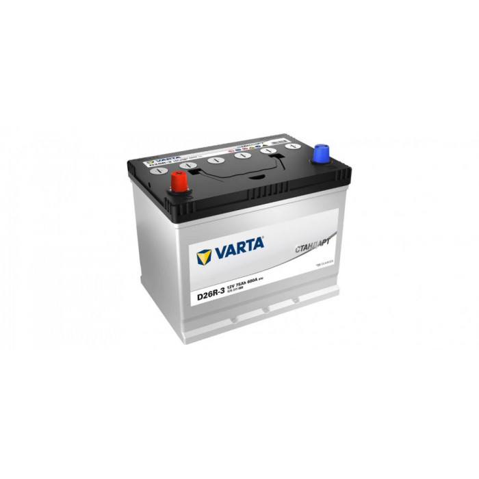 Аккумулятор Varta Стандарт Asia D26 75L прям. пол. 680A 258x173x223
