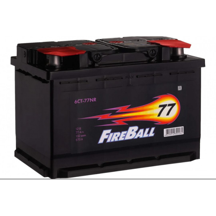 Аккумулятор Fire Ball 77R обр.пол. 670А 278x175x190