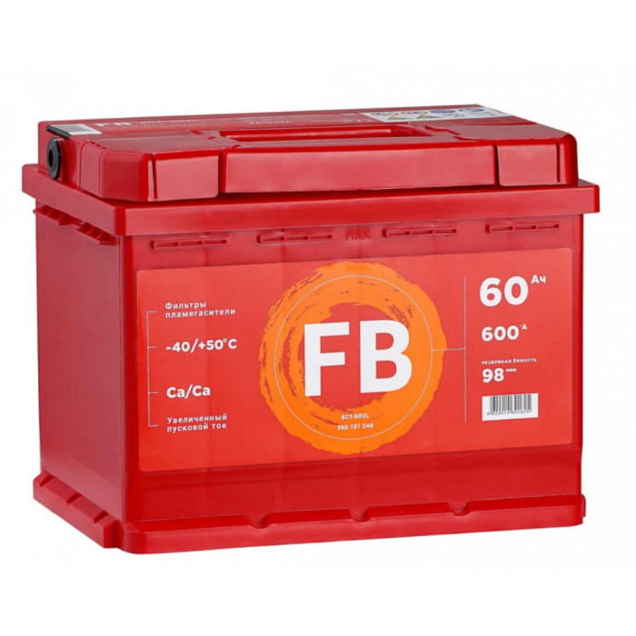 Аккумулятор FB 60R обр. пол. 600A 242x175x190