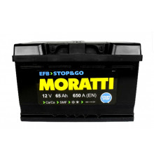 Аккумулятор MORATTI EFB 65 Ач 650А низкий 278х175х175