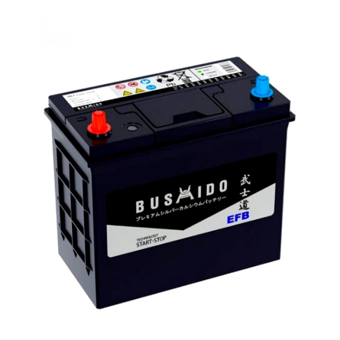 Аккумулятор BUSHIDO EFB 75B24R 50L прям. пол. 480А 237x127x220