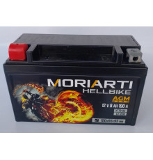 Аккумулятор для мототехники Moriarti HELL BIKE AGM 8Ач 190А прям. пол. 150х65х93 (YT7B-BS, СТ 1208)