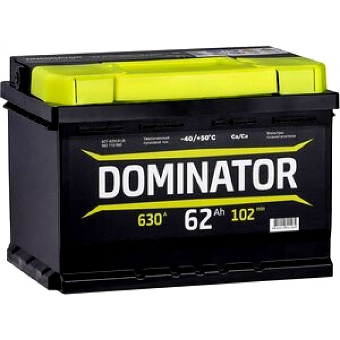 Аккумулятор Dominator 62R низкий обр. пол. 630A 242x175x175