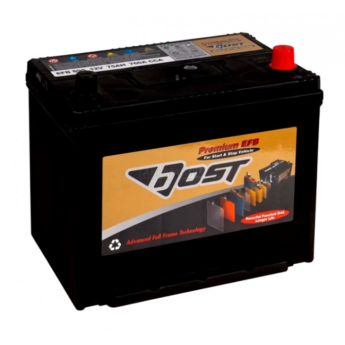 Аккумулятор BOST EFB S95 Asia 75R обр. пол. 760A 261x173x220